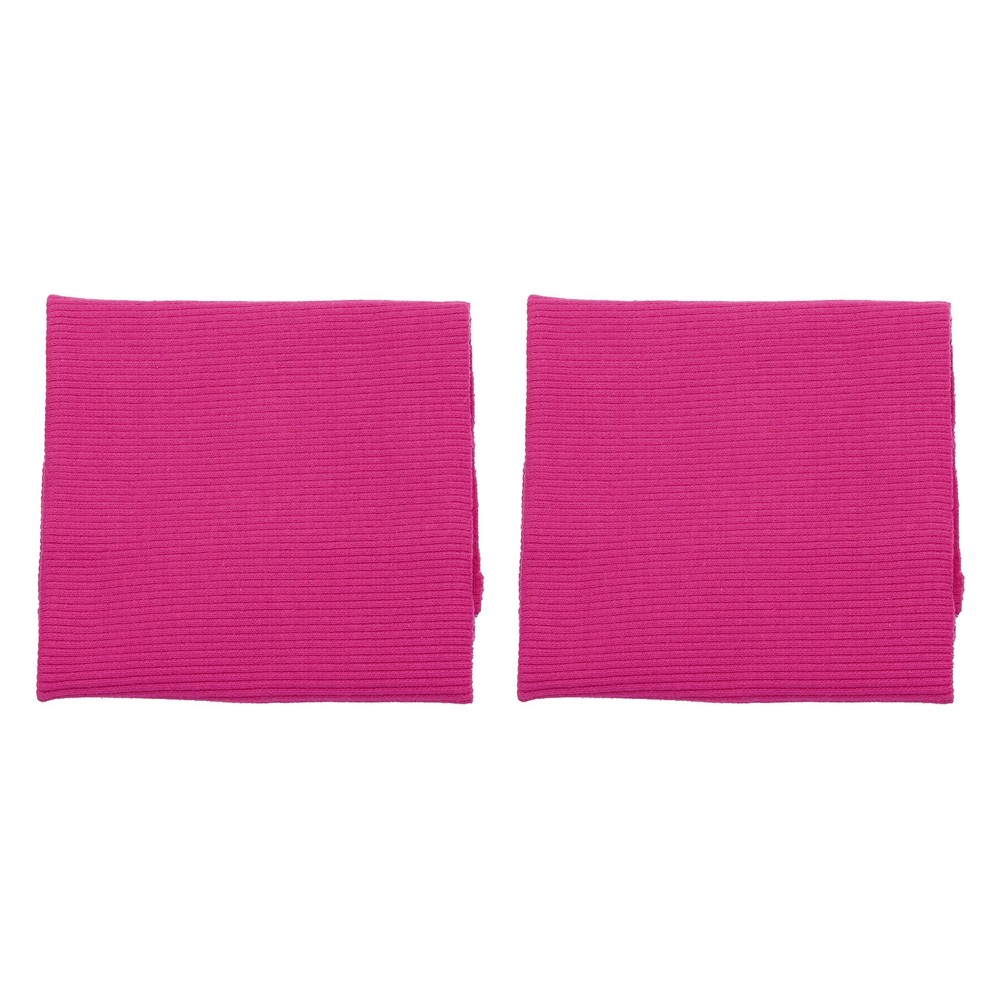 2pcs 7.5x9cm Elastic Cuffs Ribbed Trim Cotton Fabric Knit Stretch Band Rose Red