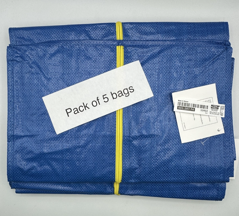 Ikea Storage Bag, Laundry - Blue -- SET of 5 NEW! Free shipping