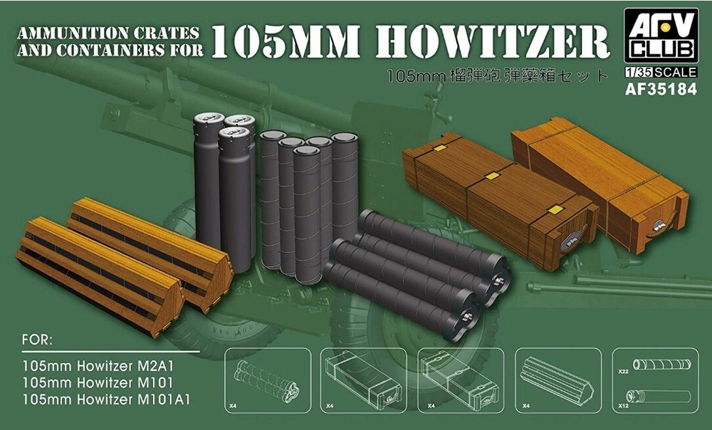 1/35 KIT MODEL AFV CLUB AMMUNITION CRATES AND CONTAINERS FOR 105MM HOWITZER gift