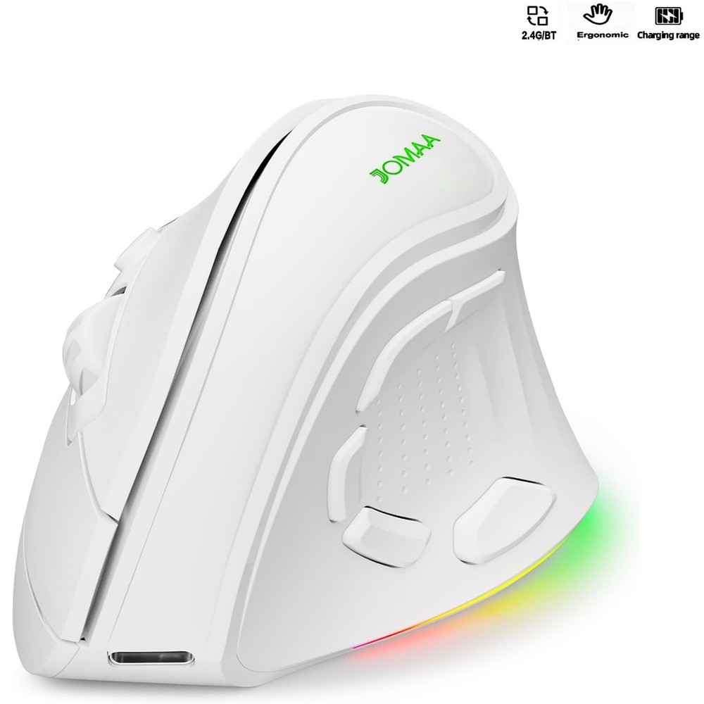 Bluetooth dual-mode RGB ergonomic vertical charging silent mouse