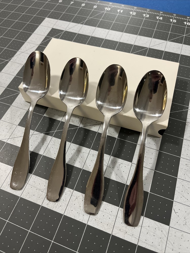 Oneida / Oneidaware Spencer Teaspoons (4) Stainless Flatware Replacements
