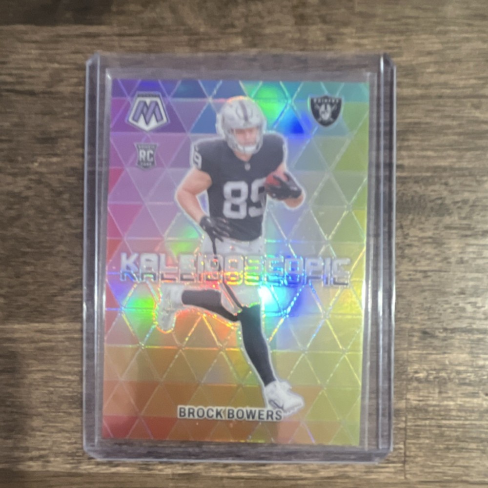 2024 Panini Mosaic Brock Bowers Kaleidoscopic #23 Las Vegas Raiders Rookie