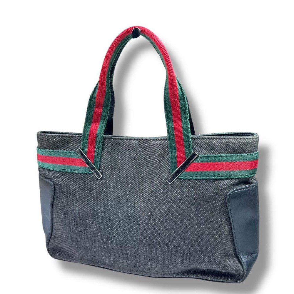Gucci Sherry Line Mini Tote Bag in Denim Canvas