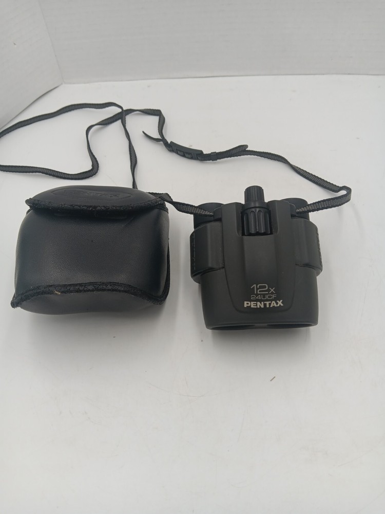 Pentax 12 X 24 5 Degree Binoculars Rugged Compact Design Black Collapsible 24UCF