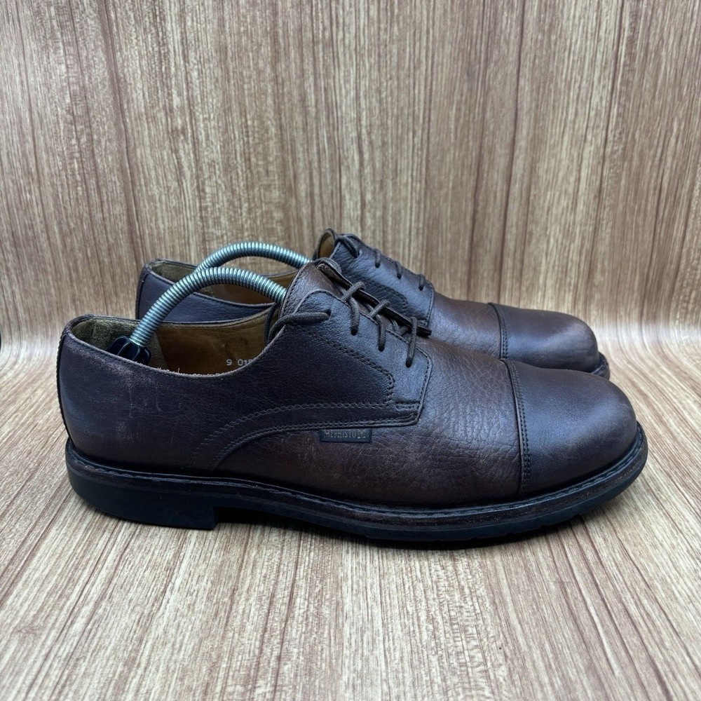 Mephisto Melchior Air Relax Derby Dress Shoes Brown Leather Cap Toe  Size 10