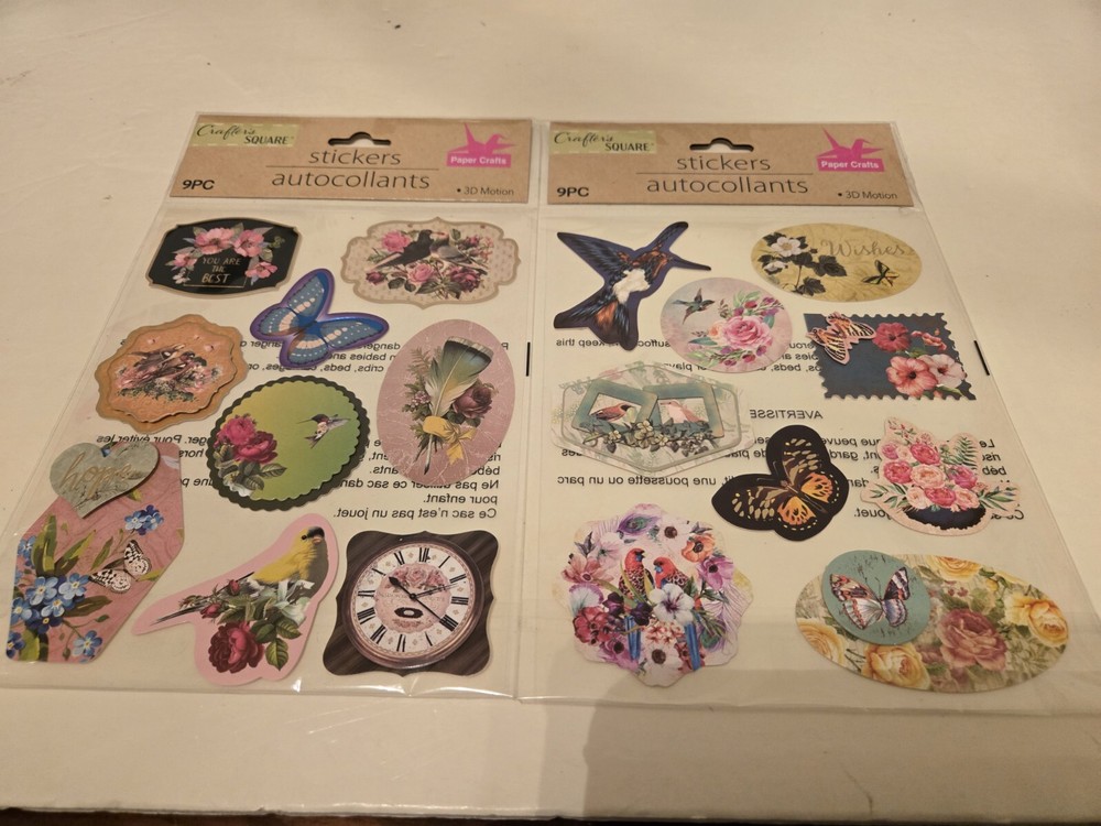 Crafters Square Sticker Autocollants Lot Of 2 Package’s NEW