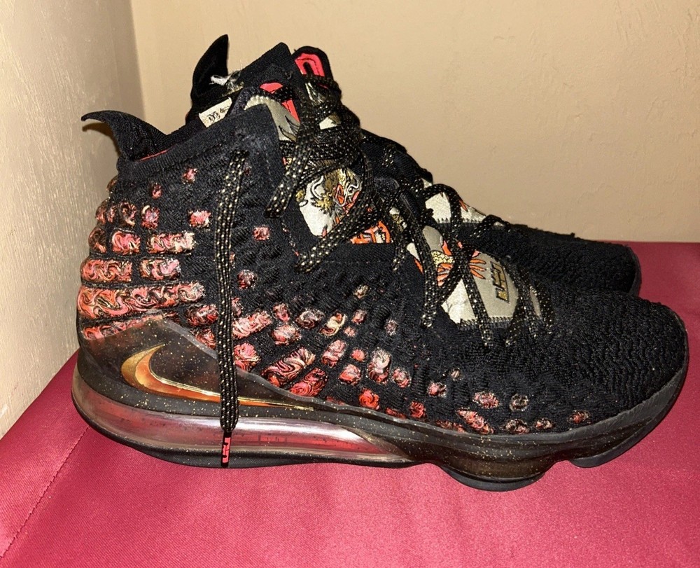 Nike LeBron 17 Courage Black Red Multicolor China Exclusive Size 12 - CD5054-001