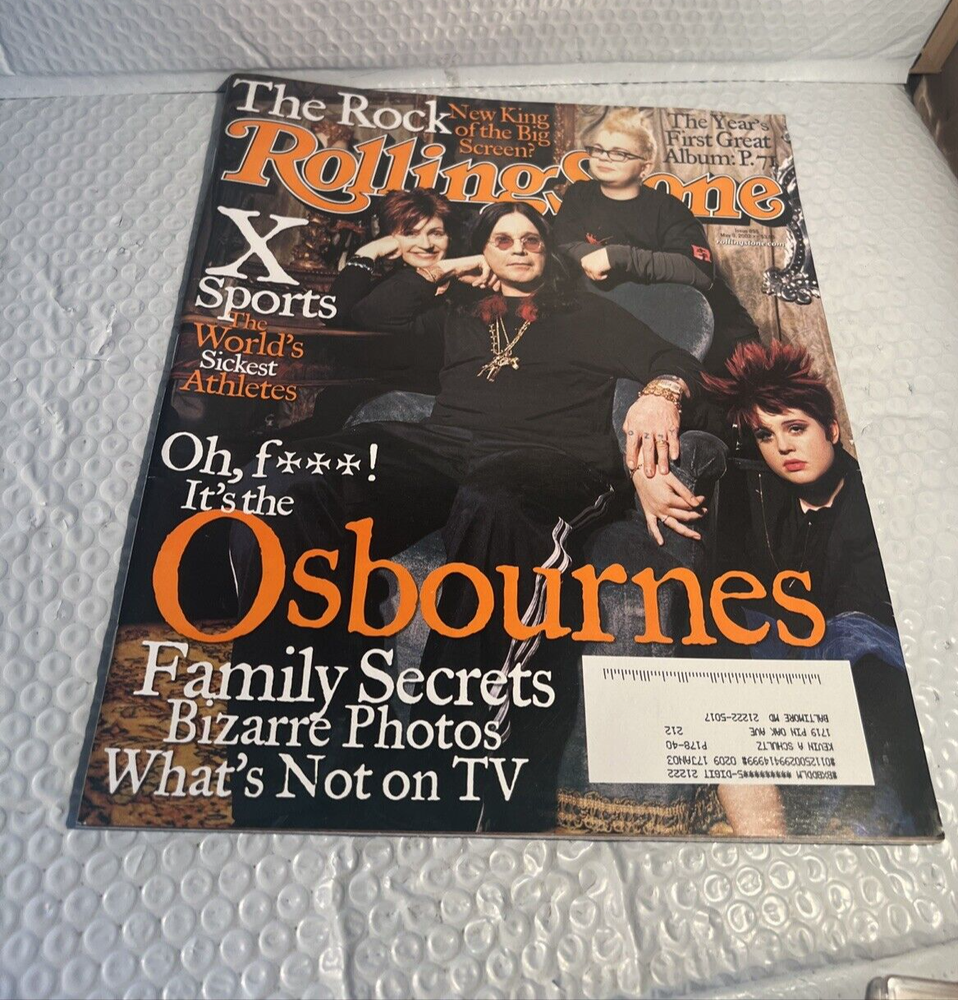 Rolling Stone magazine #895 May 9, 2002 The Osbournes Ozzy DMB Pink Sheryl Crow