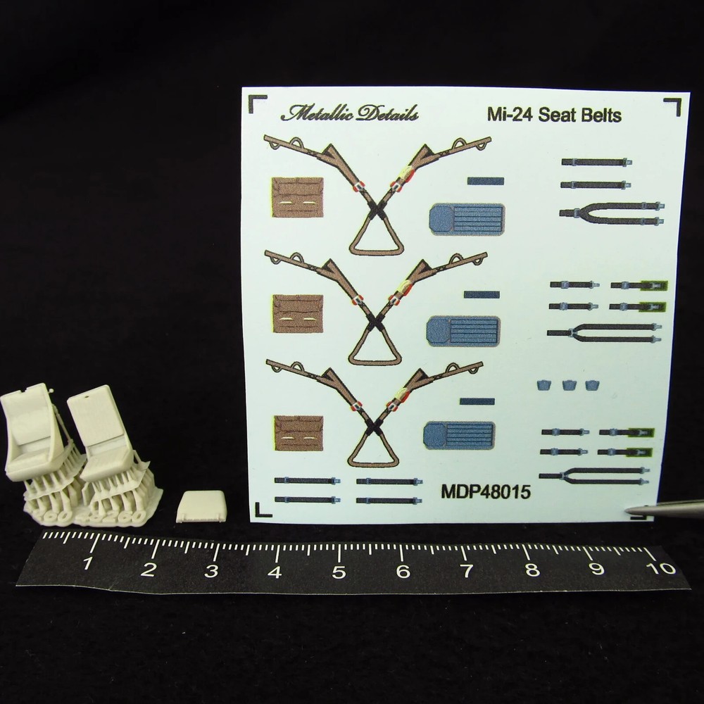 Mi-24. Seats + 3D Decals (3D-Printed build 2 seats) for Scale Kit 1:48 MDR48260