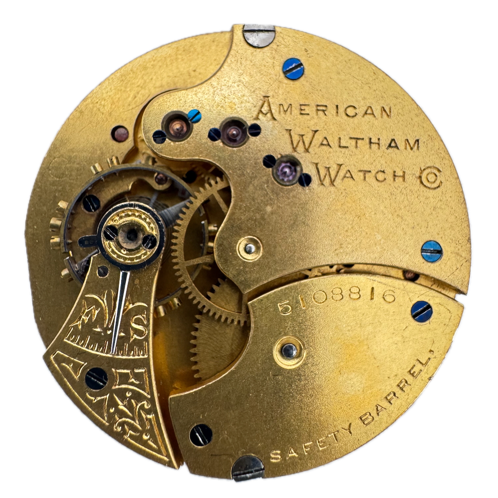 Antique 1891 Waltham 6s O'Hara Dial Hunter Pocket Watch Movement