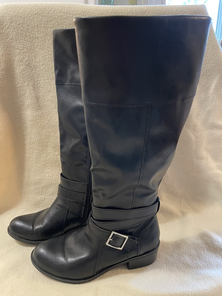 Arizona Delling Black Riding Boots Women's Size 6 Preowned Great Shape!