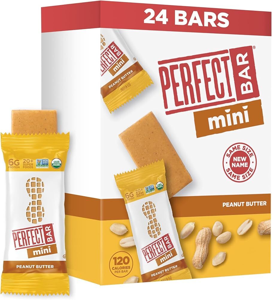 Perfect Bar Mini, Peanut Butter Protein Bar, Protein Snack, Snack Bar, Organi...