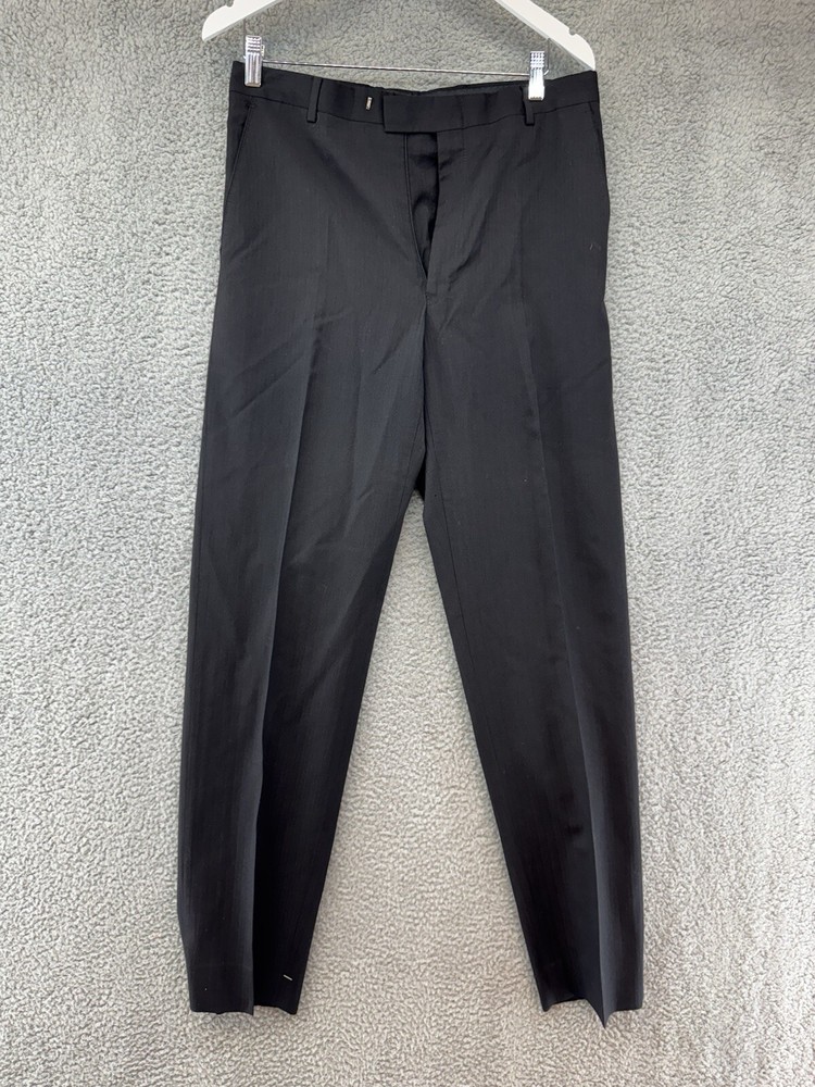 Claiborne Men's Black Pleated Dress Pants Size 34W 34L EUC