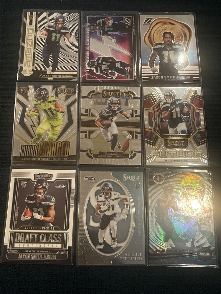 Jaxon Smith-Njigba Seahawks RC Rookie Lot(9) Select Illusions Zenith Contenders