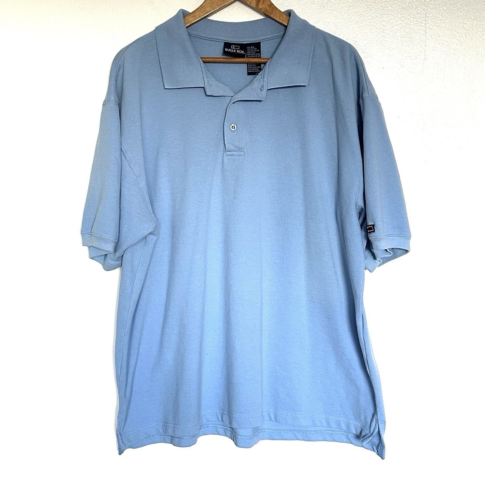 Bugle Boy Polo Shirt Men’s XXL Blue Short Sleeve Collared Top