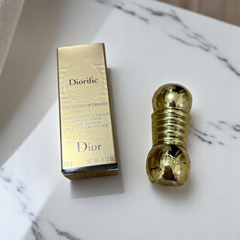 Dior Rouge Diorific 3.5g Lipstick in Gold Compact Luxury Case