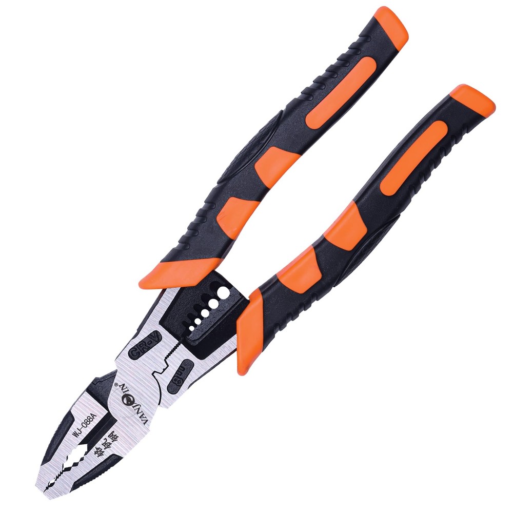 Linesman Pliers 8 inch, Professional Lineman Pliers Side Cutting Pliers with ...