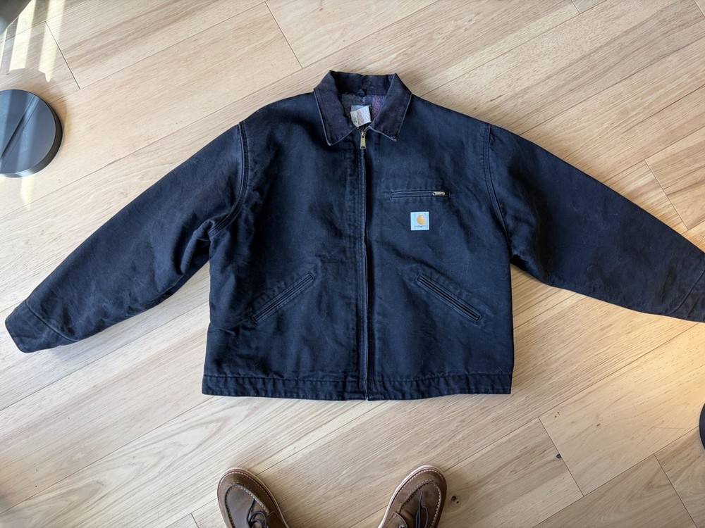 Vintage 90s Carhartt Detroit Black Blanket lined XXL (54)