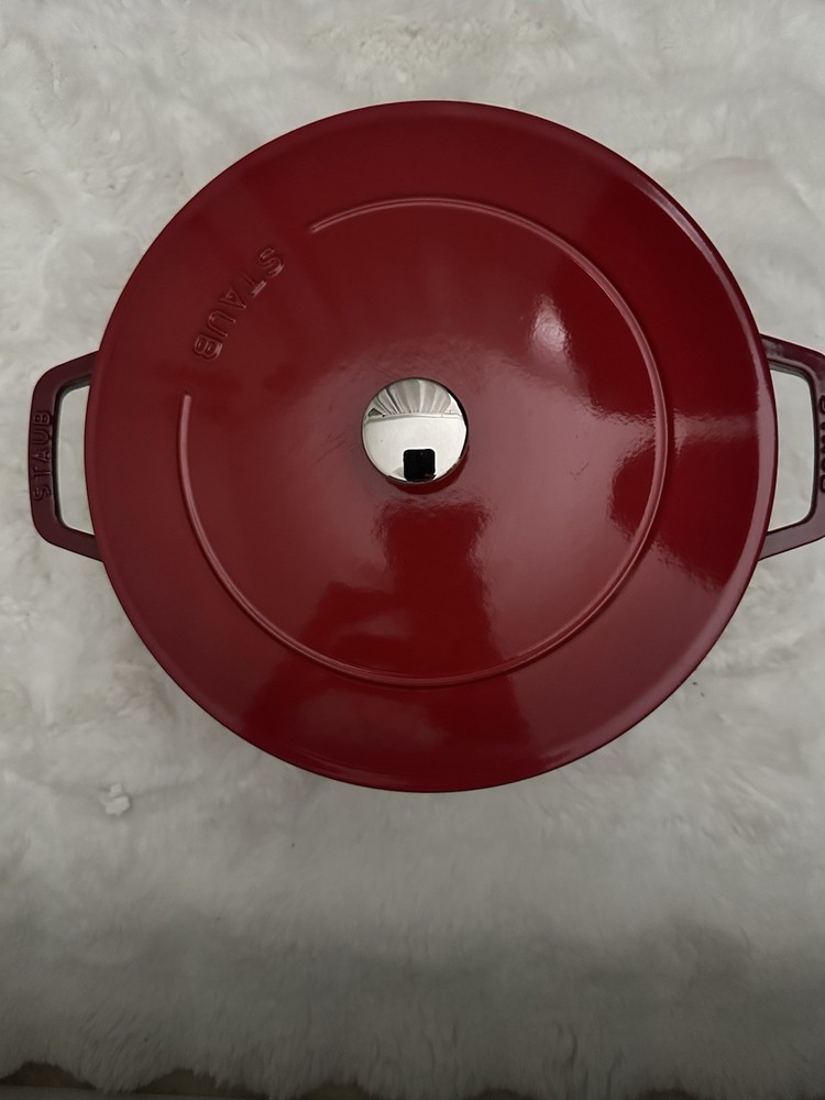 Staub 5.1 QT Cherry Enameled Cast Iron Dutch Oven