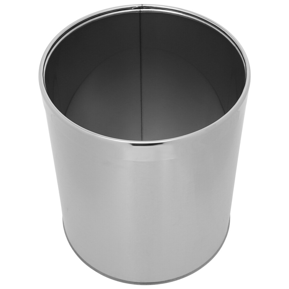 Stainless Steel Waste Paper Bin Basket Waste Rubbish Trash Can Kitchen Garbage