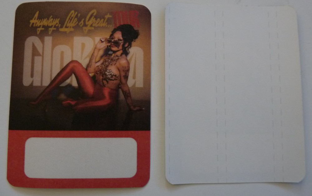 GloRilla Anyways, Life's Great Concert Tour Red Backstage Pass D3