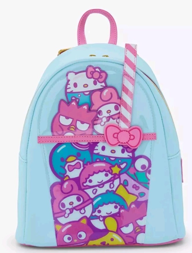 Loungefly Hello Kitty Boba Cup Mini Backpack NWT Sanrio Friends