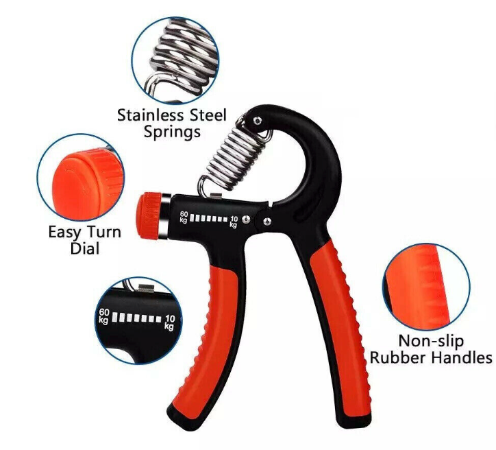 Adjustable Hand Grip Strengthener Non-slip Grip Strength Trainer Gym Exerciser