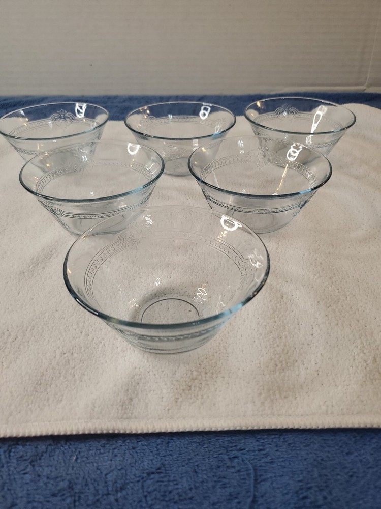 Vintage Fire King Sapphire Blue Philbe Custard Dessert Cups Lot of 6 Mid Century