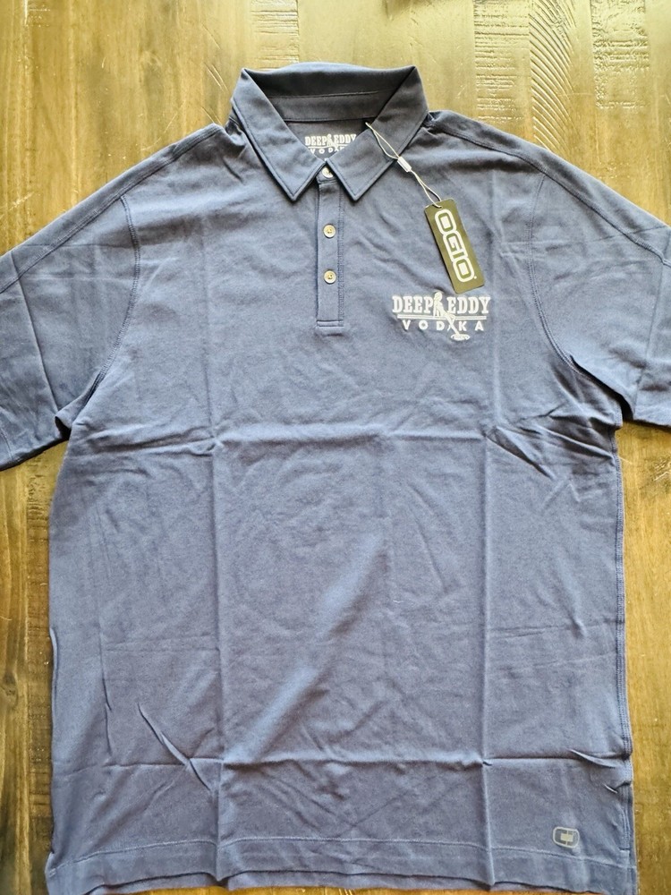 Deep Eddy Vodka Navy Blue OGIO Polo Shirt Size Large
