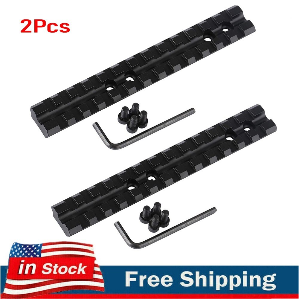 2Pcs 13 Slots Picatinny Weaver Scope Sight Rail Mount For Mossberg 500/590/835