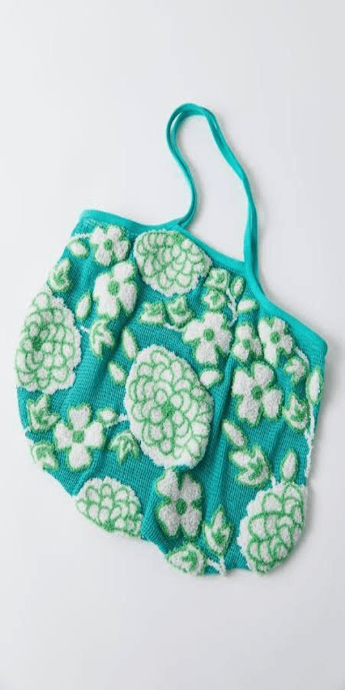 Urban Outfitters Plush Tufted Market Tote Bag Stylish Carryall  