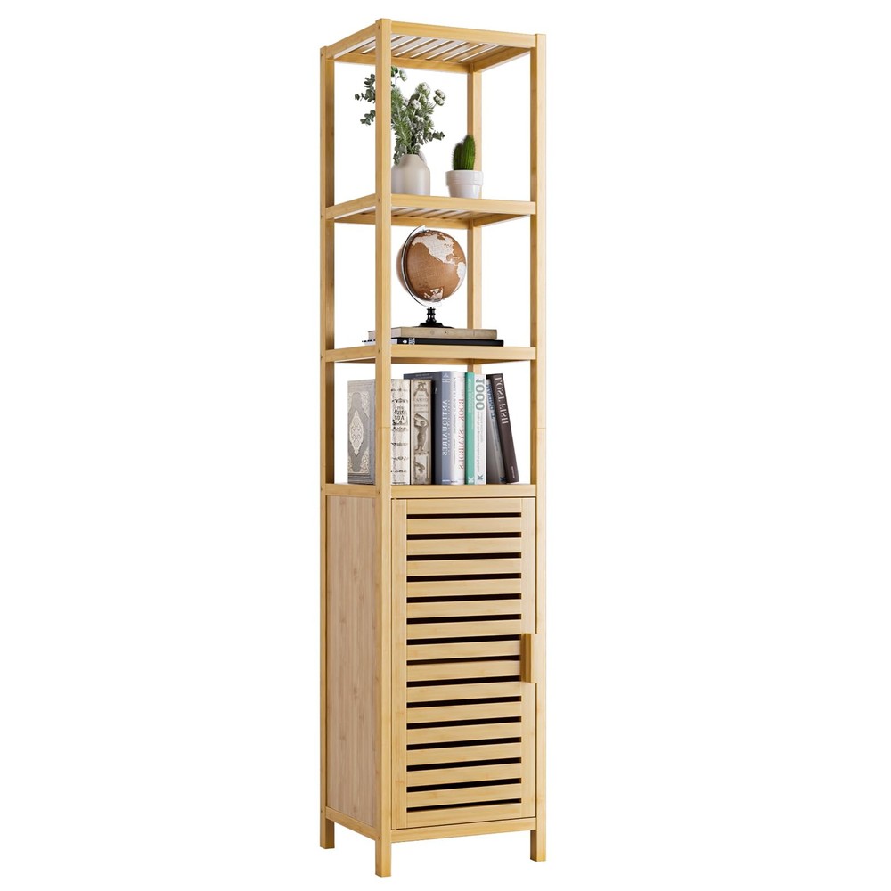 HITNET 6-Tier Tall Thin Bathroom Floor Cabinet for Linen Storage