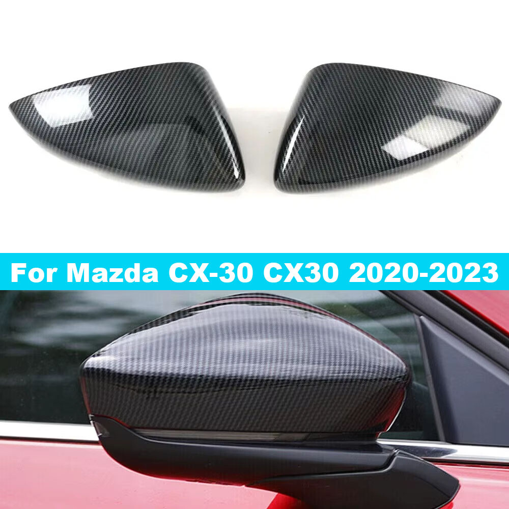 For Mazda CX-30 CX30 2020-2023 Rearview Side Mirror Cover Wing Cap Trim Add on