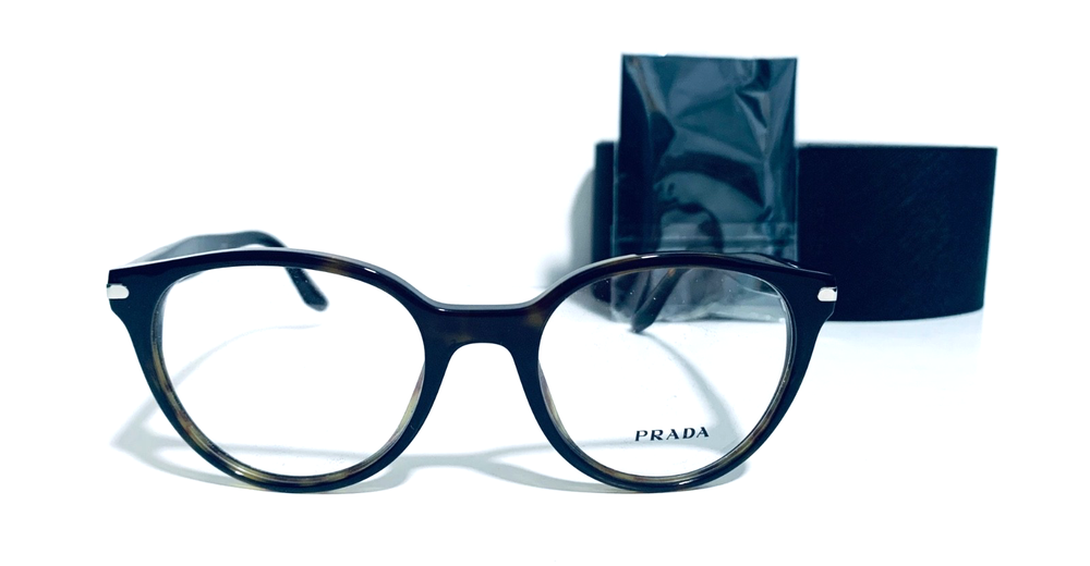 Prada VPR 07T Havana Cat Eye RX Eyeglasses 50-19-140mm Italy