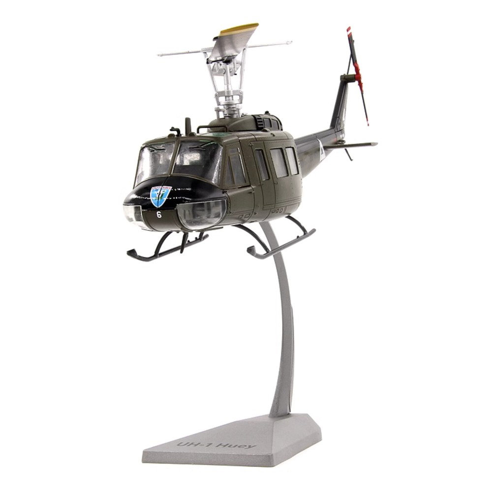 29cm Diecast Alloy 1/48 Scale USA UH-1 Huey Helicopter Aircraft Model with Stand