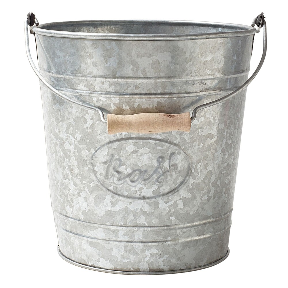 Autumn Alley Farmhouse Bathroom Trash Can Galvanized Trash