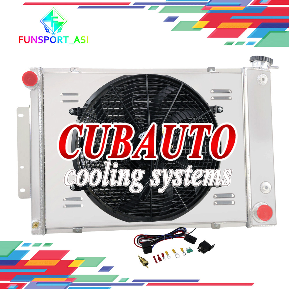 3-Row Radiator Shroud Fan Fits Chevy Camaro Big Block Pontiac Firebird 1967-1969