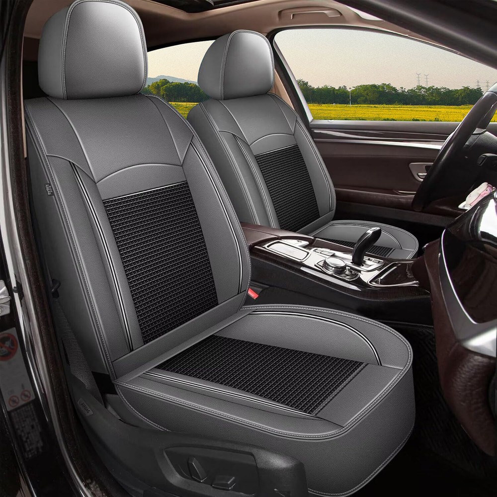 Car Seat Covers 5-Sits  For Chevrolet Impala 2014-2020 PU Leather Protector Grey