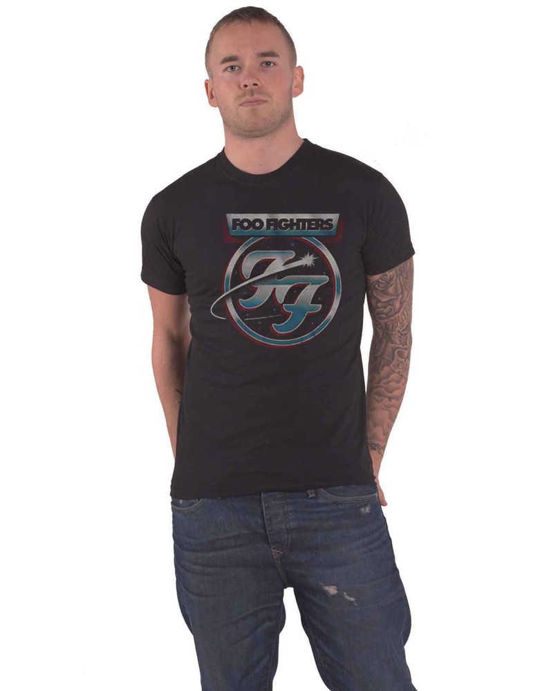 Foo Fighters Comet Logo Official Mens Charcoal Grey Band T-Shirt