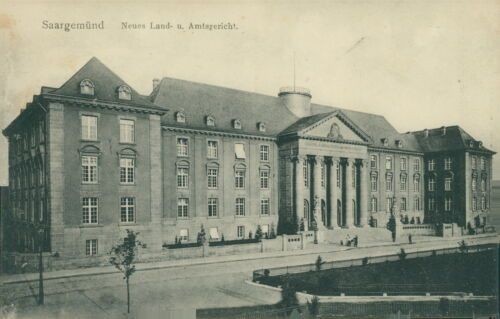 Postcard Saargemünd New Regional and District Court 1918 (No. 9313)