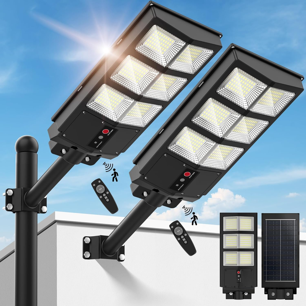 Solar Street Lights Outdoor, Solar Lights Outdoor Wide Angle Solar Flood Lights