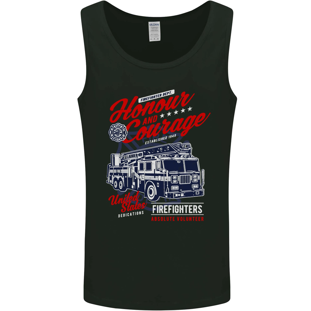 Honor Courage Firefighter Mens Sleeveless Vest Tank Top