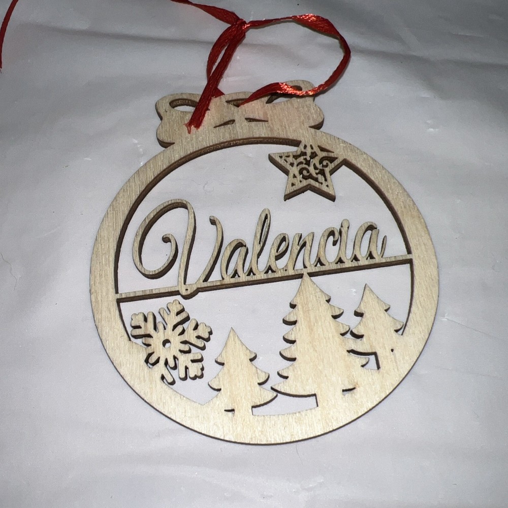 Personalized Christmas Ornament, Custom Name  Wood Christmas Ornament