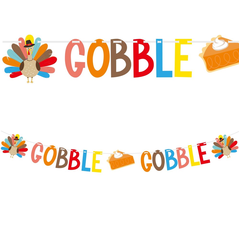 Colorful Turkey Thanksgiving Banner – Must-Have Party Decor