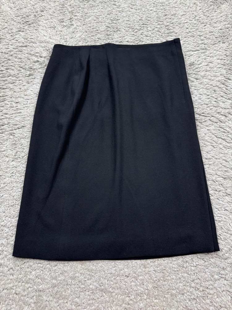 Giorgio Armani Skirt Women 46 EU 12 US Black Wool Slit Mini Pencil Career Casual