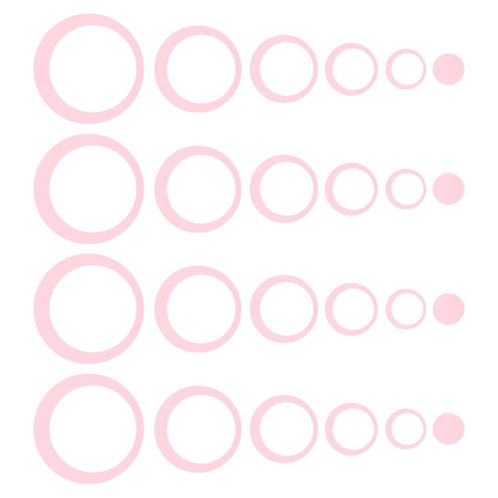 4Set 24Pcs Acrylic Self Adhesive Circle Mirror Wall Sticker Decals, Rose Gold