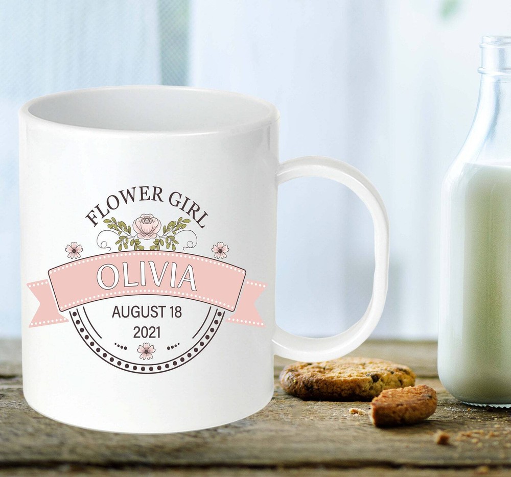 Personalized Flower Girl Mug Flower Girl Gift Custom Bridal Party Giftcustom