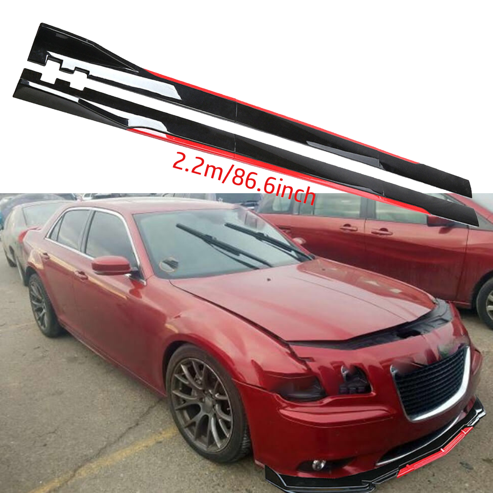 For Chrysler 300 SRT Side Skirt Extension Body Kit Splitter Spoiler Glossy