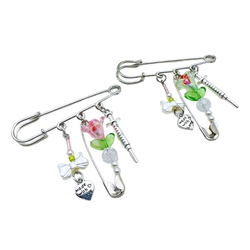 Bowknot Flower Brooch Waist Pants Extender Safety Pin Fashion Accessory