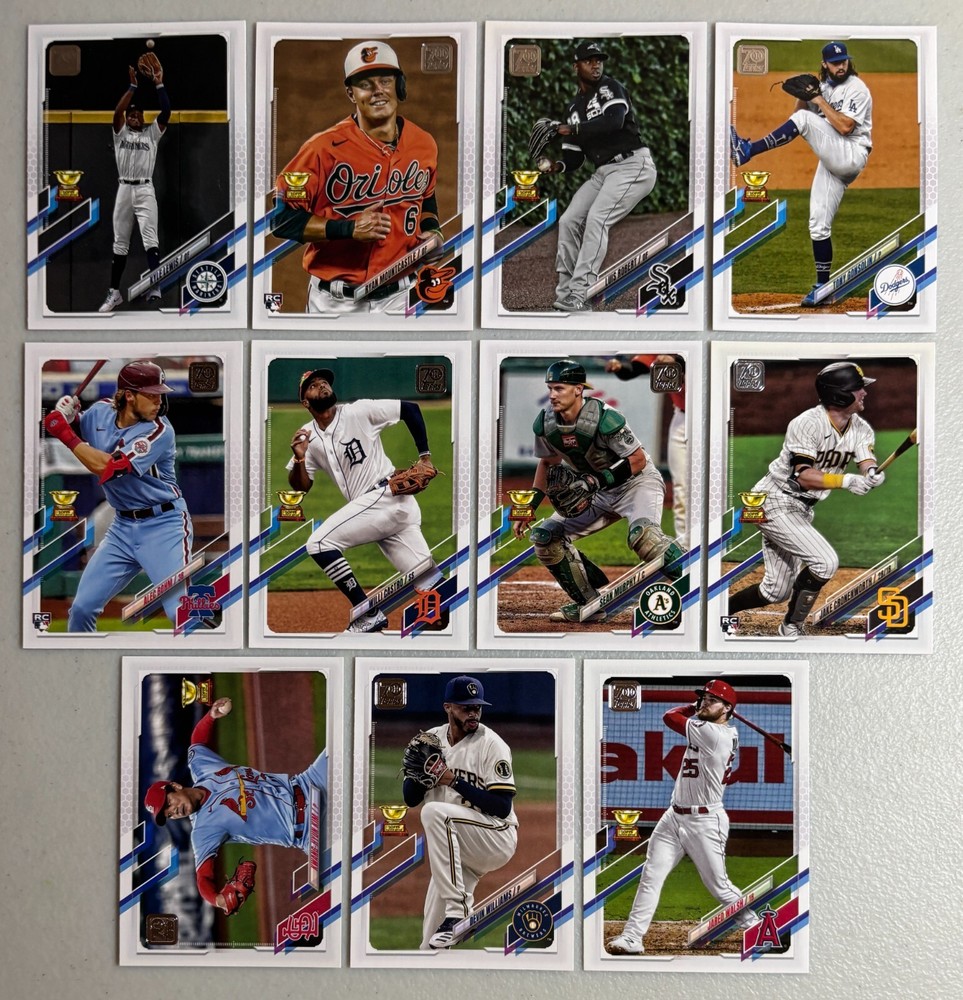 2021 Topps All Star Rookie Team Gold Cup 11-Card Subset Featuring Mountcastle